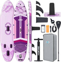 ZLX 11'6'x35' Ultra Wide Inflatable Stand Up Paddle Board | Stable Non-Slip Deck Pad, Unique Fin System, Premium SUP Accessories & Backpack - Upgraded Pump for Adults, All Skill Levels
