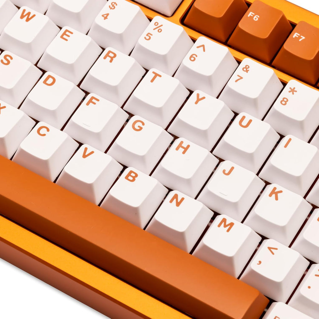 KEEBMONKEY WOBKEY Rainy 75 Aluminum HMX/JWK Switches Mechanical Keyboard with Superior Acoustics, Wired, BT, 2.4G Wireless Connectivity (Pro Orange(Mirrored Glass Weight))