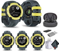 Garmin Instinct E 40mm, Outdoor GPS Smartwatch, 24/7 Health Monitoring, Up to 14 Days of Battery Life, Electric Lime/Twilight (010-02932-01) with Earbuds Bundle