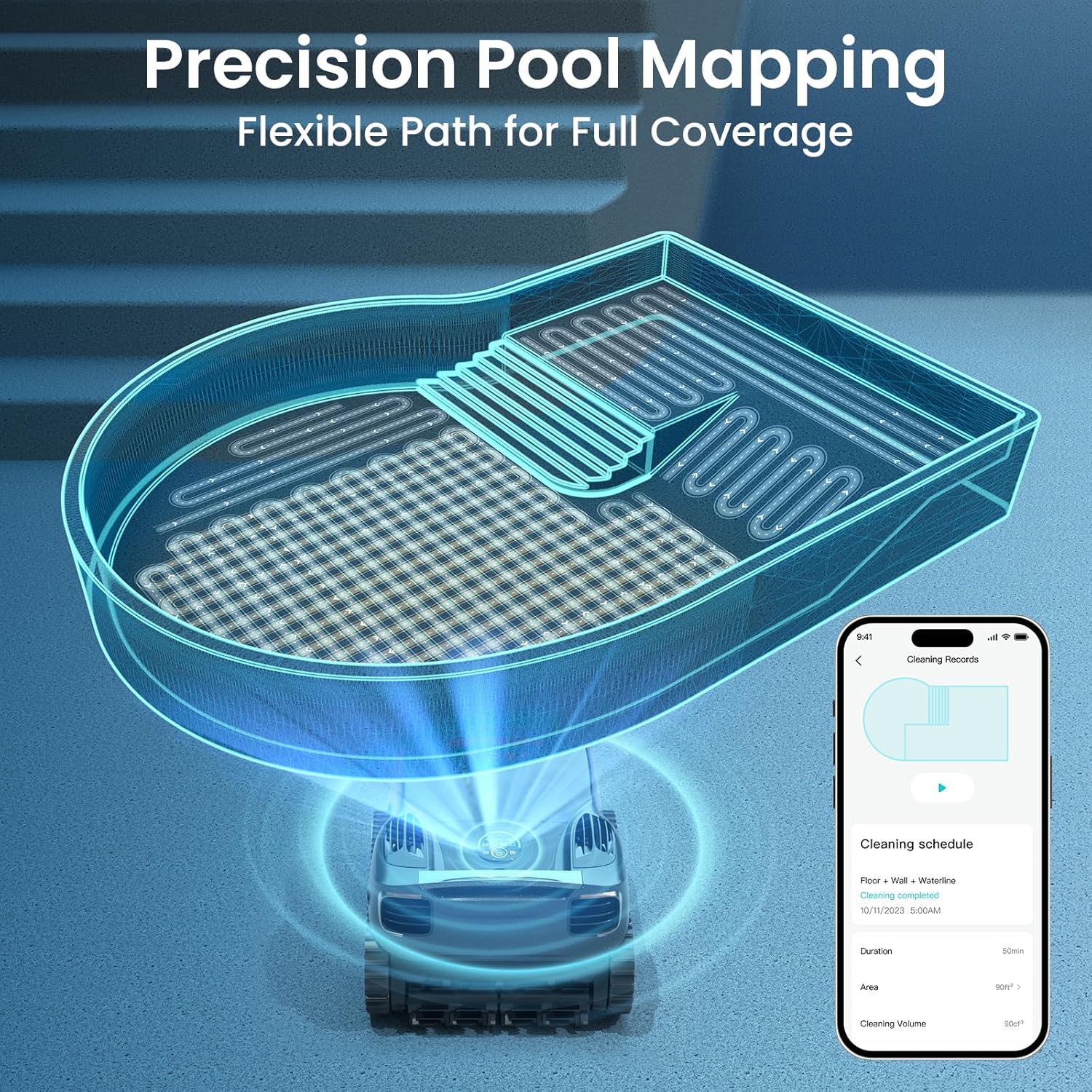 Aiper Scuba X1 Pro Max Pool Robot Vacuum & Robotic Pool Skimmer with 8,500 GPH Suction, Pool Mapping, 3μm Ultra-fine Filtration, Smart Surface Parking, for All Inground Pools, Grey (Renewed)