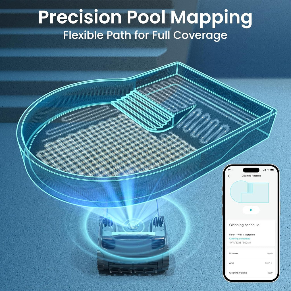 Aiper Scuba X1 Pro Max All-in-One Pool Cleaning Robot & Skimmer with Caddy, 8,500 GPH Suction Pool Vacuum, Ultra-fine Filtration, Smart Surface Parking, for All Inground Pools, Blue