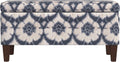 HomePop Large Decorative Storage Bench - Blue Medallion Print