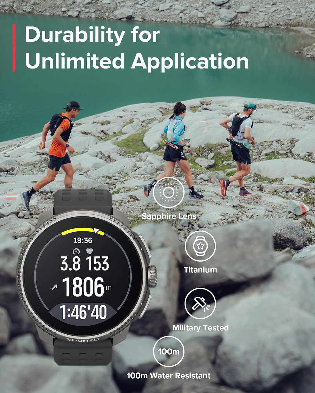 SUUNTO Race: GPS Sports Watch, Large & Bright AMOLED Color Screen, Long Battery Life