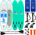 SereneLife 10' Inflatable Stand Up Paddle Board 2-Pack with Premium SUP Accessories – 32' Wide Stable Design with Non-Slip EVA Deck Pad for Youth and Adults, 350 lbs. Capacity Each