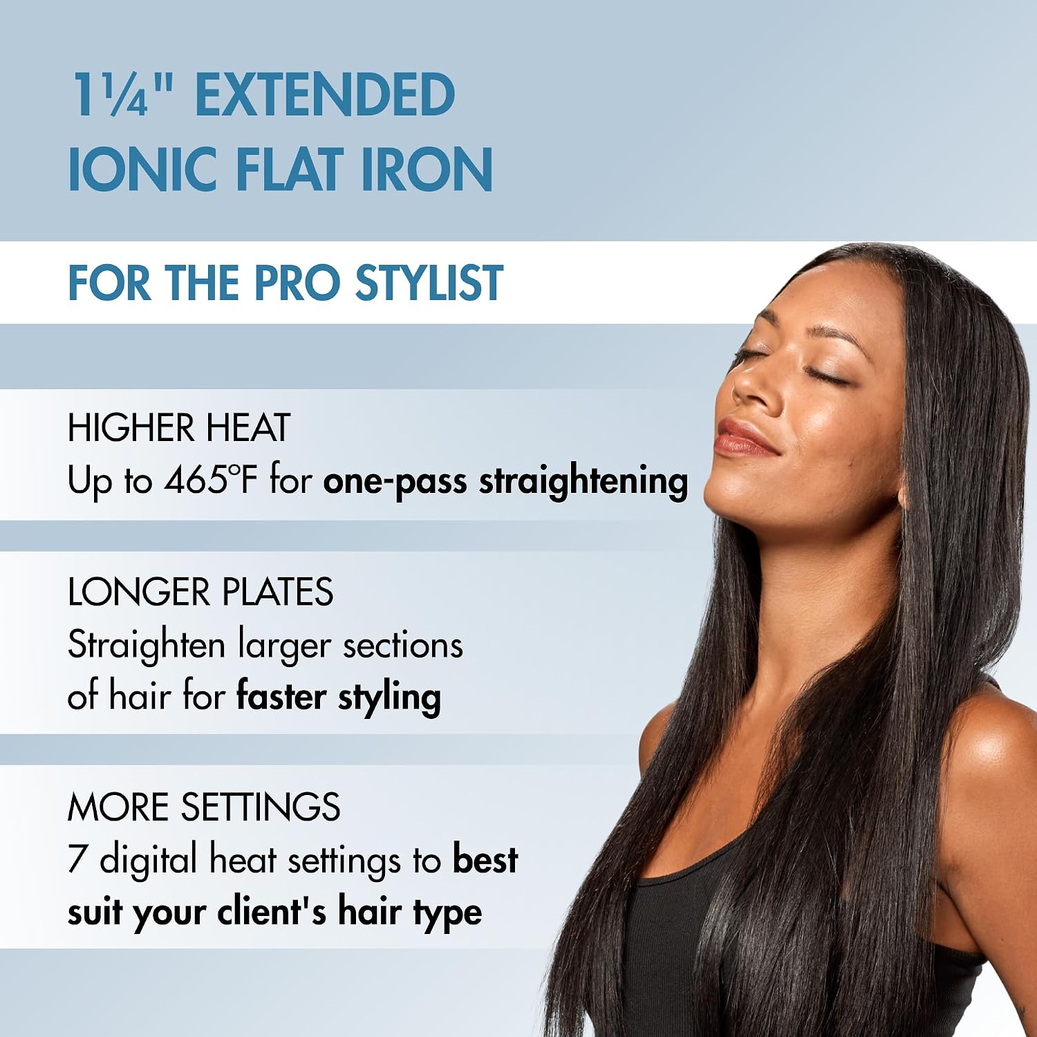 BabylissPRO Nano Titanium Ionic Hair Straightener, Professional Flat Iron for All Hair Types