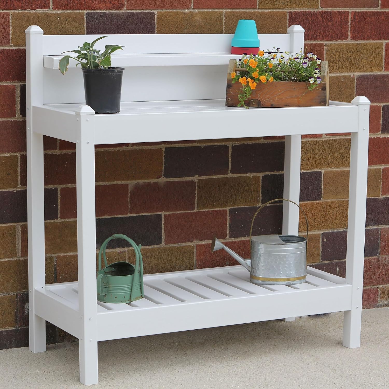 Dura-Trel 11203 Greenfield Potting Bench, White, 49'H