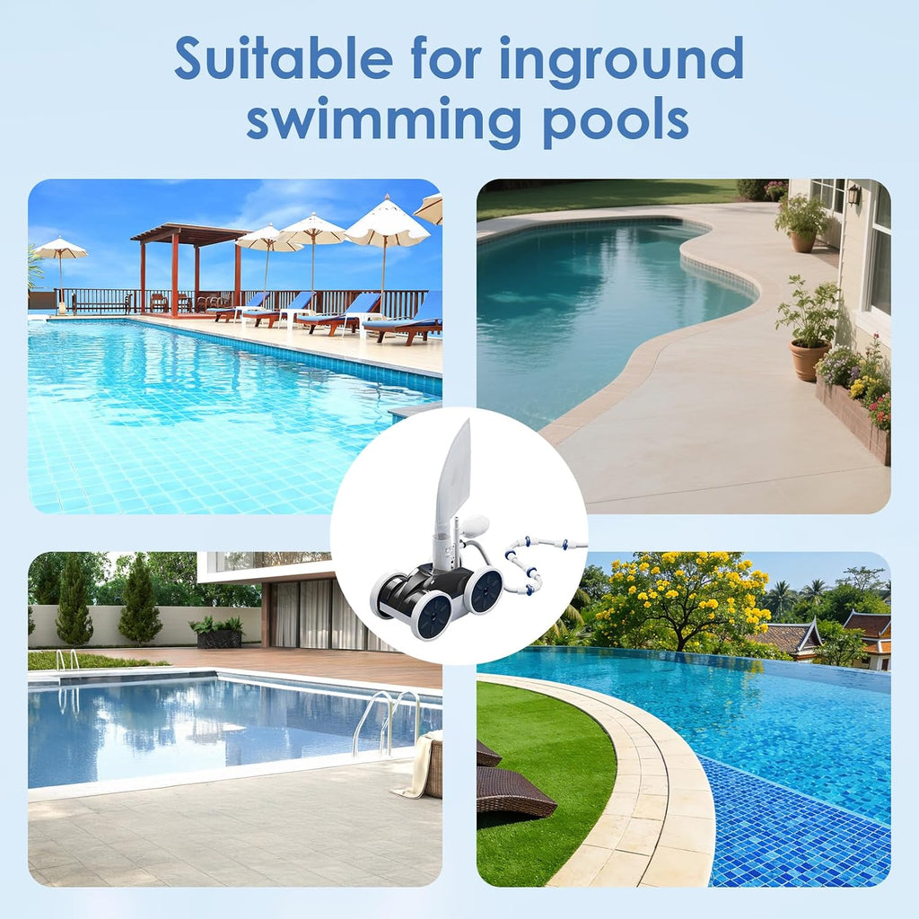 Pool Pressure Side Sweeper: Professional Solution for Cleaning Your Swimming Pool (Four Wheels Better Than Three)