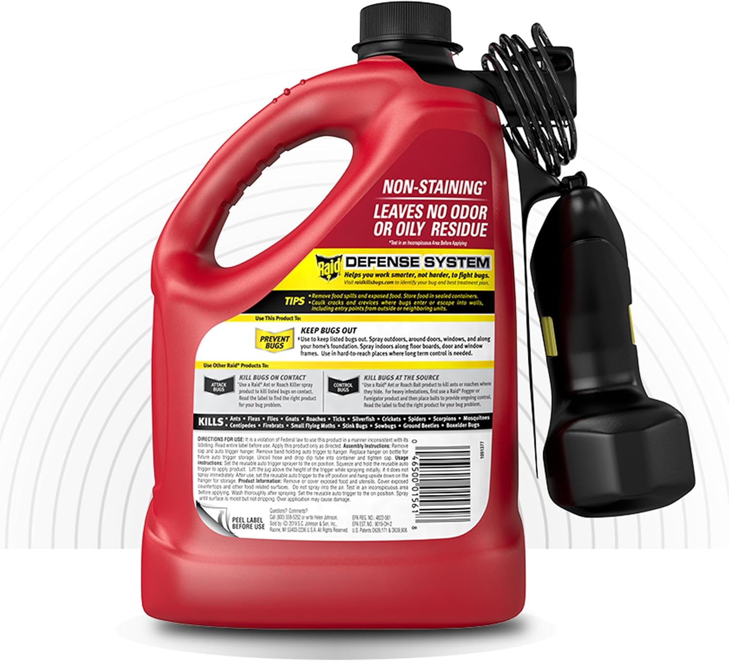 Raid Max Perimeter Protection Auto Trigger Starter Kit, 128 oz, Pack of 4, All-in-One Repellant Spray for 15 Different Kinds of Insects Including Ants, Bugs, Mosquitoes, Indoor and Outdoor Use