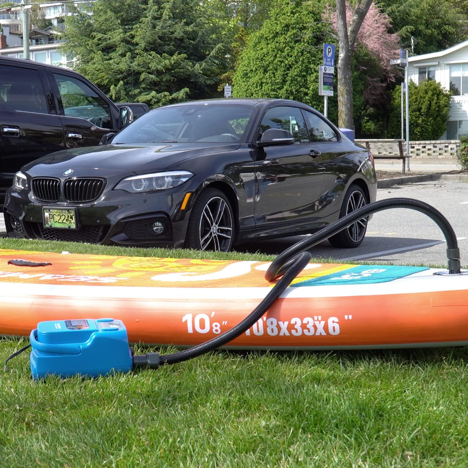 Seamax SUP 16DB Electric Air Pump for Inflatable SUP and Boat, Intelligent Firmware with Built-in Temperature Sensor and Timer