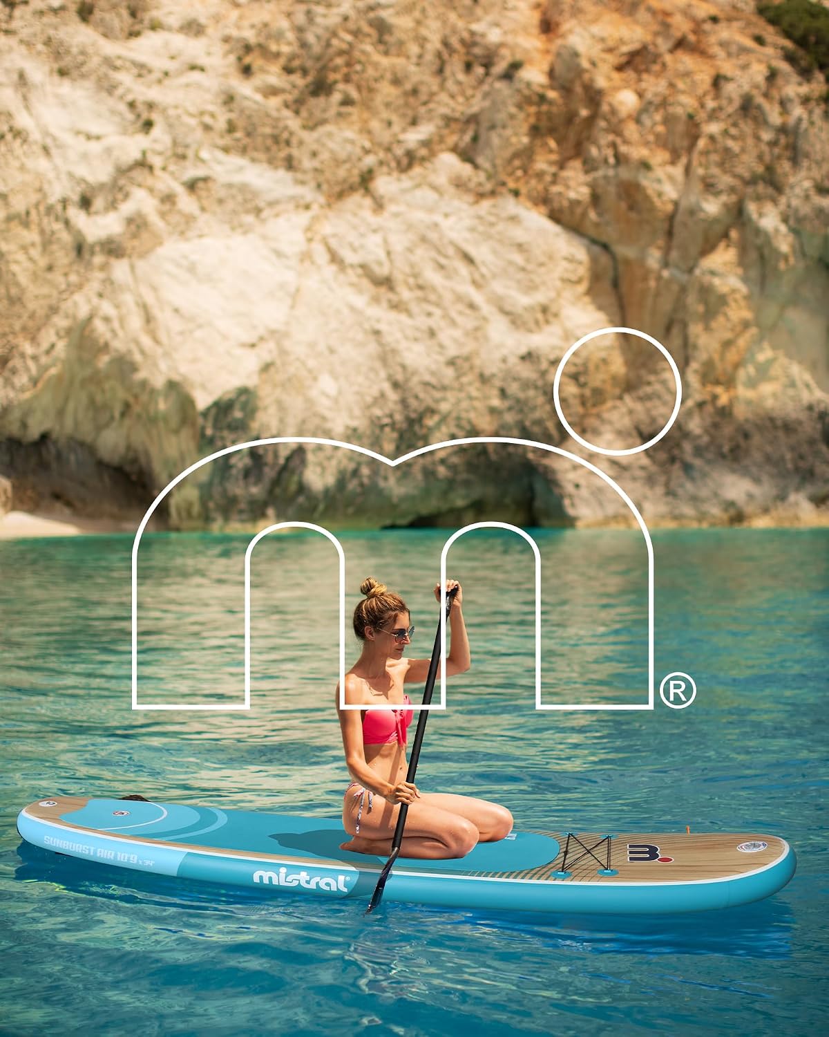 Mistral Stand Up Paddle Board, 10'9''x34''x6'' Inflatable SUP Yoga & Pilates Boards, Extra Wide Paddle Board with SUP Accessories, Stable and Lightweight Board for All Skill Levels