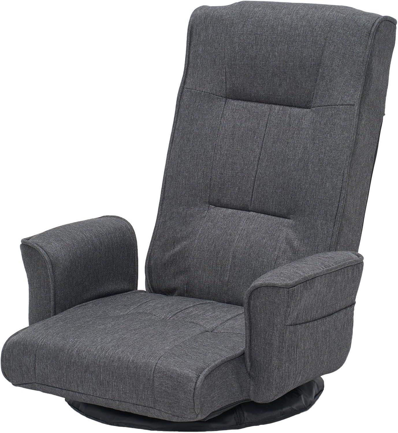 360 Swivel Gaming Chair 14-Position Adjustable Folding Floor Sofa with Armrests Lounger Bed for Home & Living Room Chaise Lounge Indoor for Adults QL201GR