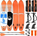 SereneLife 10' Inflatable Stand Up Paddle Board 2-Pack with Premium SUP Accessories – 32' Wide Stable Design with Non-Slip EVA Deck Pad for Youth and Adults, 350 lbs. Capacity Each