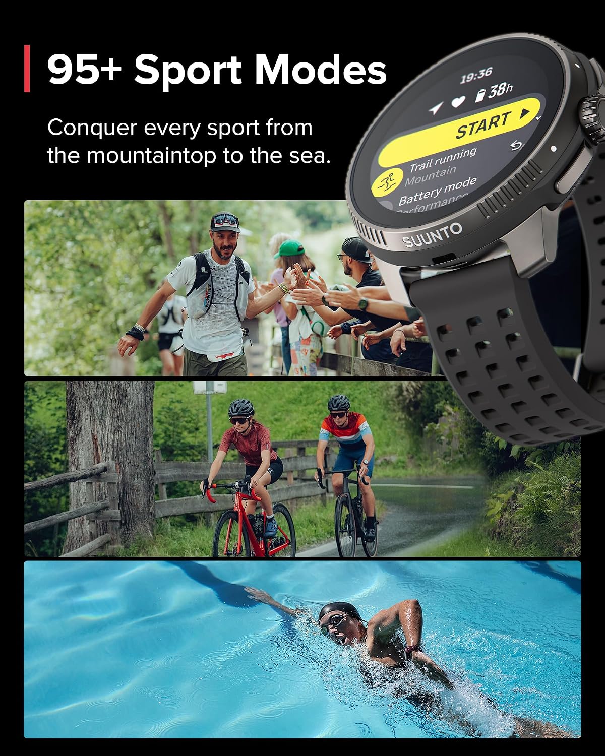 SUUNTO Race: GPS Sports Watch, Large & Bright AMOLED Color Screen, Long Battery Life