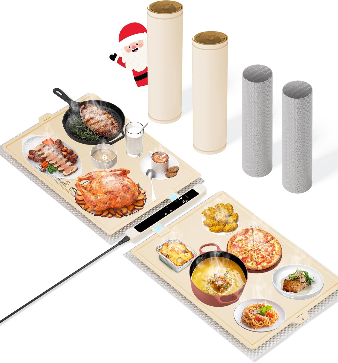 Warming Mat for Food Extra Large: 48'X16' Adjustable Silicone Food Warming Mat Heating Pad Food Warming Pad for Kitchen Counter Warming Trays for Buffets Party Hot Plates for Countertop Gifts Family