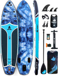 11'6''x35'' Super Wide Inflatable Paddle Board, 450lb Capacity Premium Stable SUP Board for 2+1 People/Family w/100L Backpack, Dual-Action Pump, Safety Leash