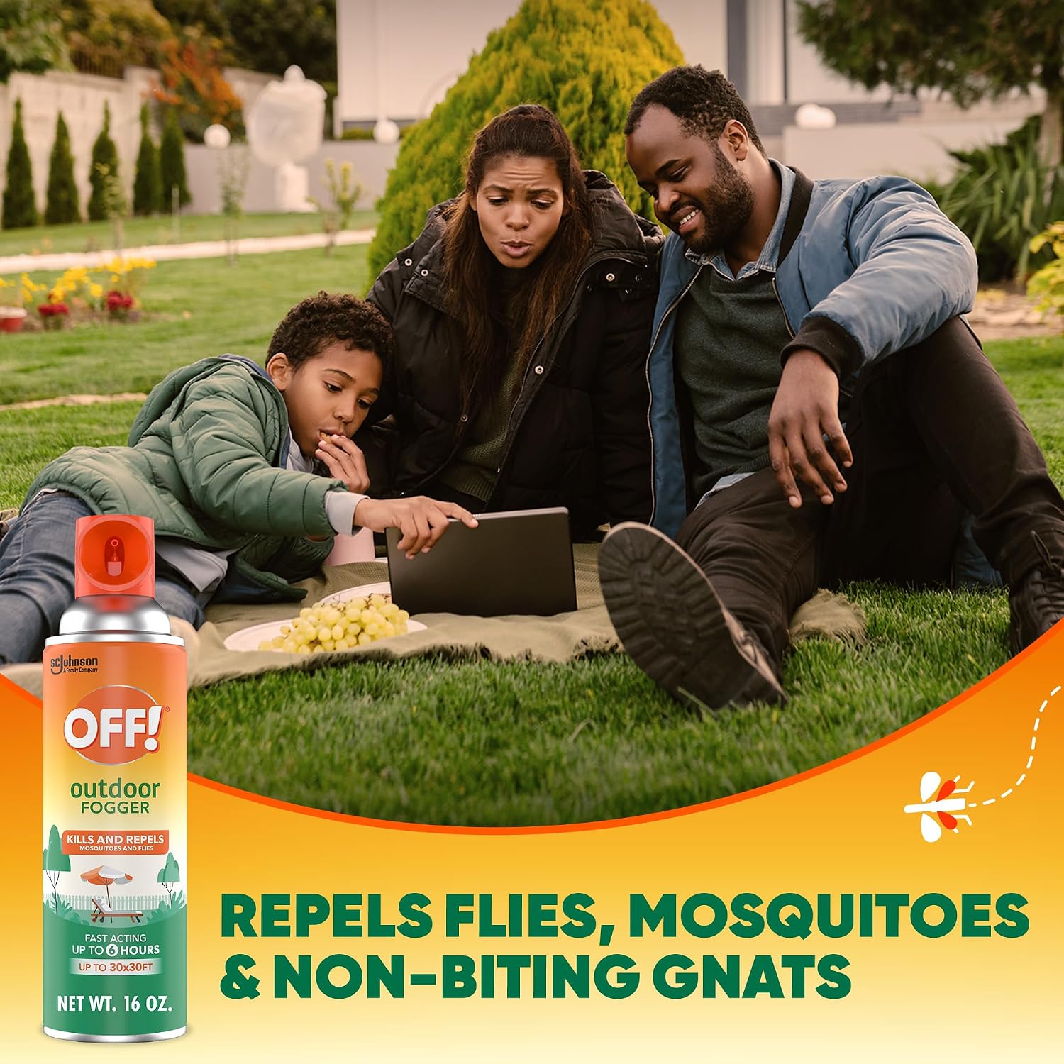 OFF! Outdoor Insect & Mosquito Repellent Fogger, Backyard Pretreat, Kills & Repels Insects in an up to 900 sq, ft, Area, 16 oz (Pack of 12)