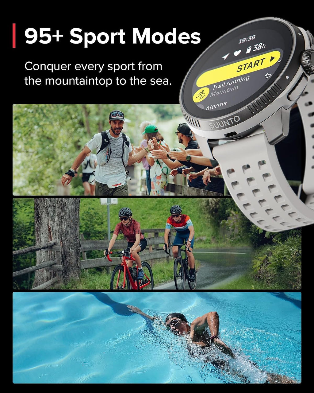 SUUNTO Race: GPS Sports Watch, Large & Bright AMOLED Color Screen, Long Battery Life