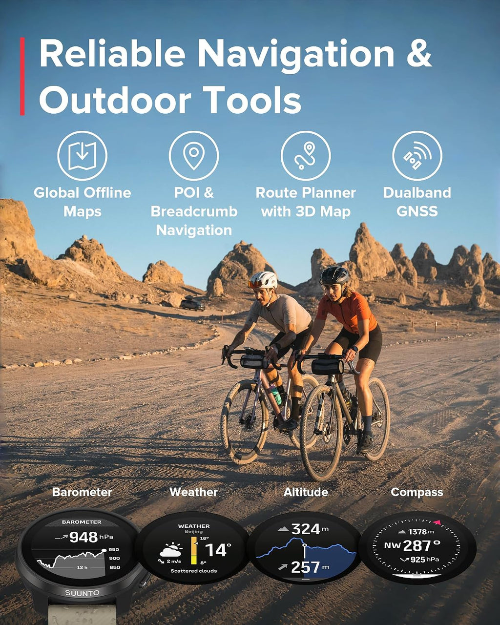 SUUNTO Race S GPS Sports Watch, 1.32' AMOLED Touchscreen w/Crown, 13 Days Battery Life, Training & Sleep Health Tracking, Dual-GNSS, 32GB Global Offline Maps, Lightweight for Running, Gravel Gray