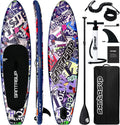 10'6'/11'Wide Inflatable Stand Up Paddle Board for Adults & Youth of All Skill Levels, with Premium SUP Paddleboard Accessories, Anti-Slip EVA Deck