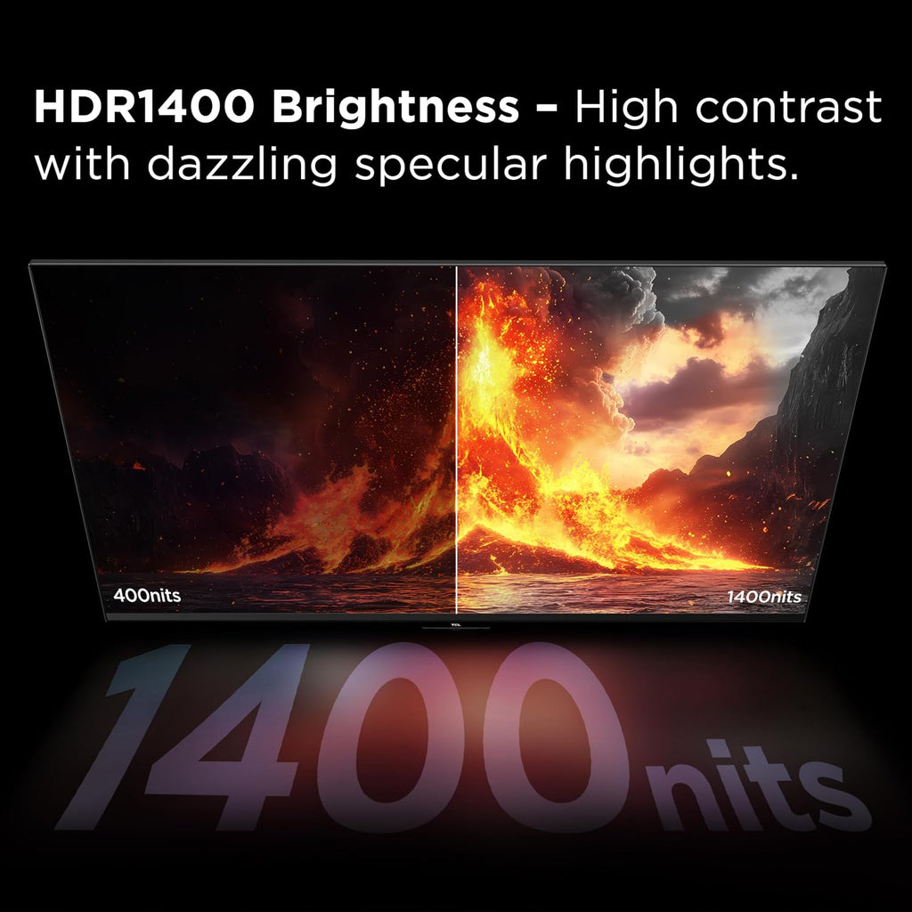 TCL 27' R94 Series 4K UHD HDR QD-Mini LED Gaming Monitor (27R94, 2025 Model) Halo Control System, 165Hz Refresh Rate, LD2304 Precise Dimming Series, HDR1400 Brightness, 1ms, AMD FreeSync NVIDIA G-SYNC