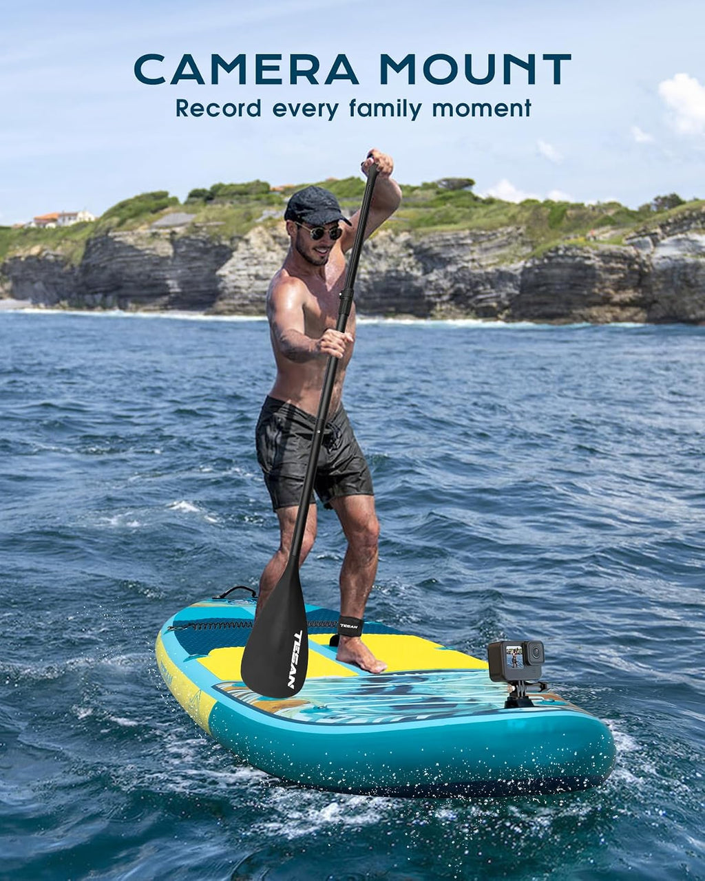 11'6x35'' Extra Wide Inflatable Paddle Board,All-Round Ultra Stable Stand Up Paddleboards with Plus Kits for 450lb,Dual Bungees, Camera Mount, 100L Backpack, Dual-Action Pump