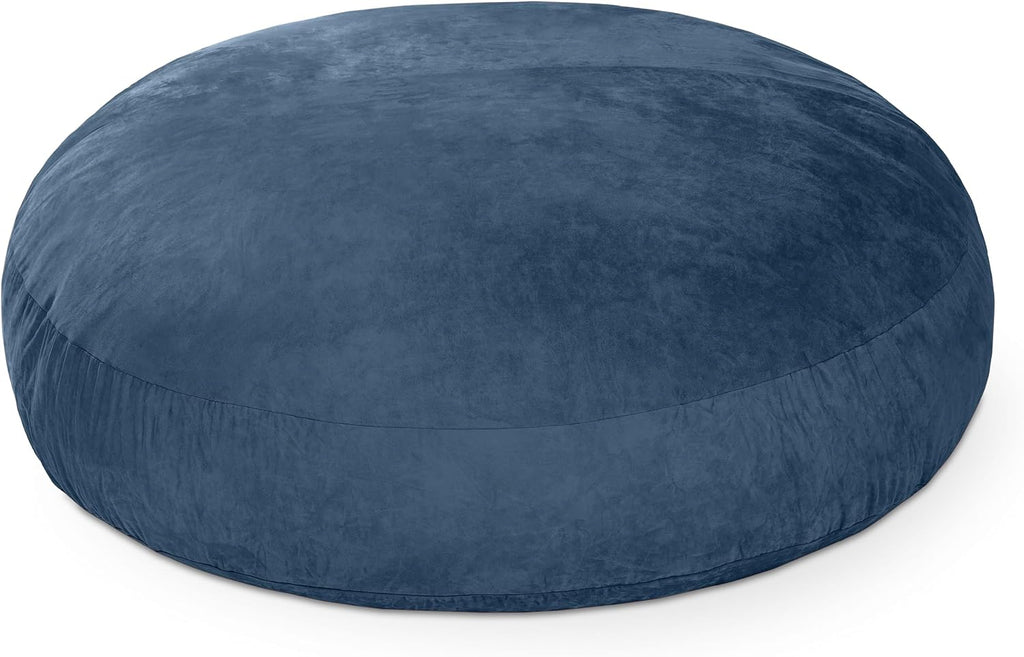 Jaxx 6 Foot Cocoon - 2-in-1 Convertible Bean Bag Bed & Large Bean Bag Chair for Adults, Navy