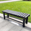 47.2'' Outdoor Garden Benches Weatherproof Patio Bench Two-Person Seat Backless Bench Wood Bench with Slatted High Temperature Bench for Front Porch Backyard (Upgraded to Prevent Fading)