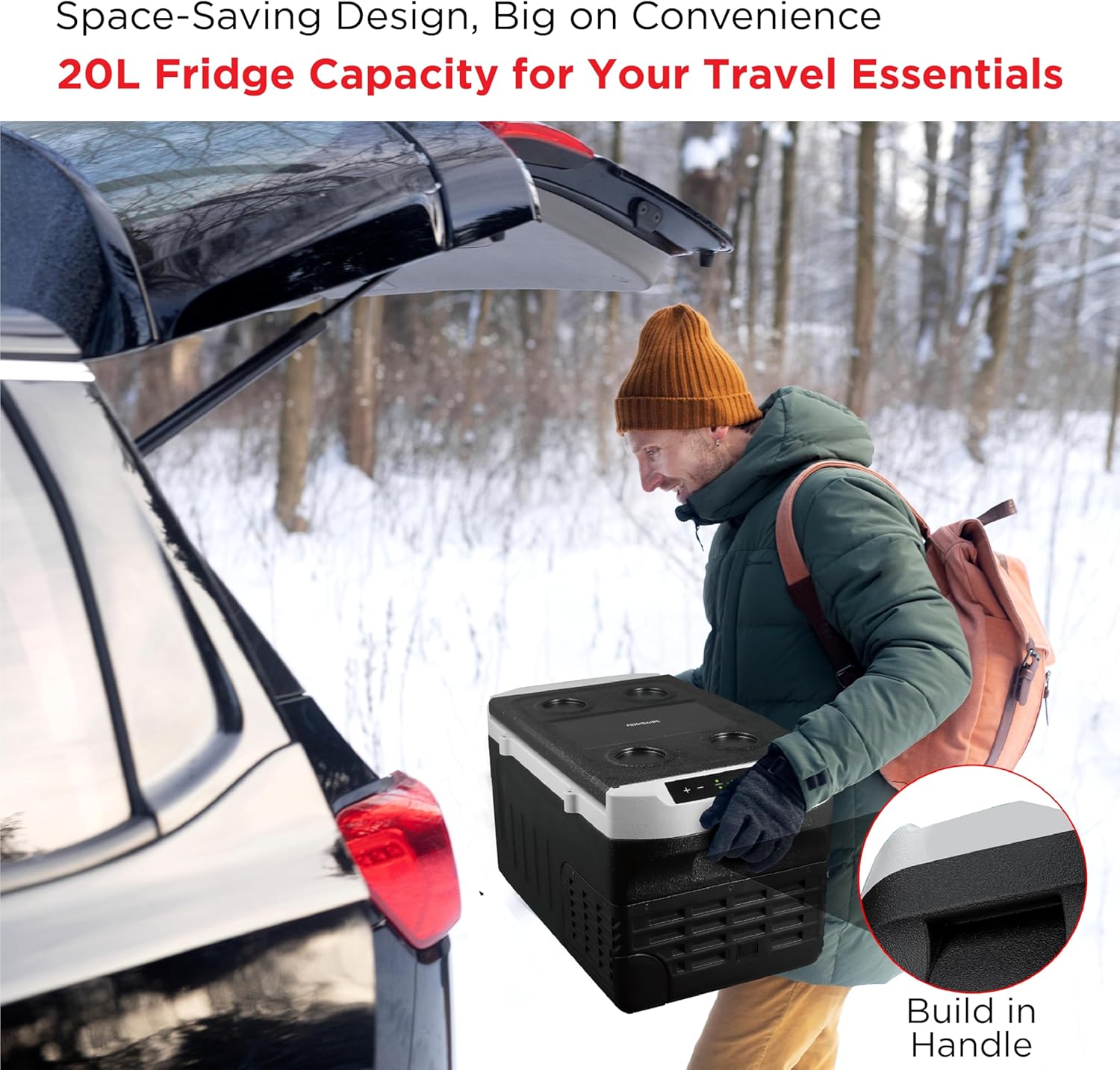 Frigidaire 2-in-1 Portable 12/24V DC & 110-240V AC Compressor Fridge Freezer – Compact for Travel, Car, Camping, Road Trips, Home, Dual Voltage 21qt