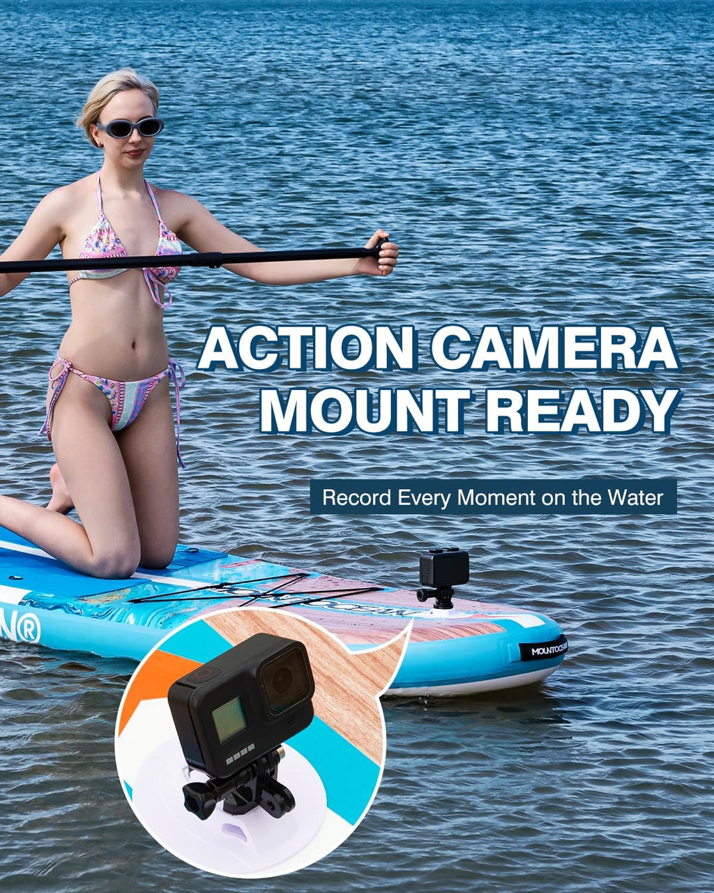 Mountocean 10'6' Inflatable Stand Up Paddle Board - 450lbs Max Capacity Ultra-Stable SUP for Adults & Youth - Non-Slip EVA Deck, All-Around ISUP with Complete Accessories