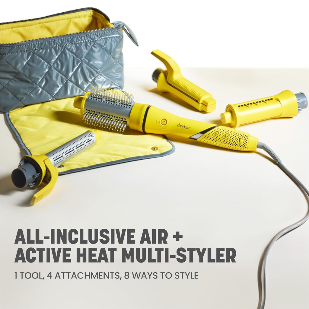 Drybar All-Inclusive Air + Active Heat 8-in-1 Multi-Styler, for Fast Drying, Long-Lasting Curls, Blowouts, Sleek Styles - Wet or Dry Styling Made Easy, 120V