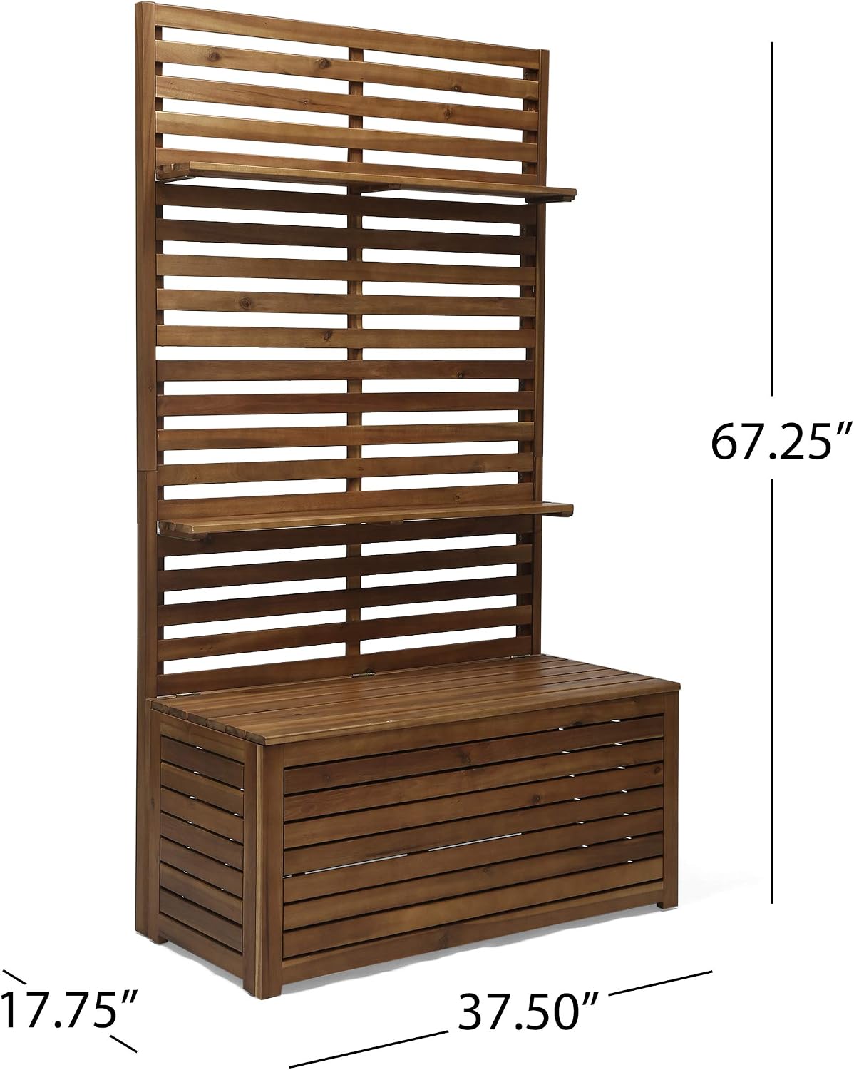 Christopher Knight Home Priscilla Outdoor Wooden Hall Tree, Teak Finish