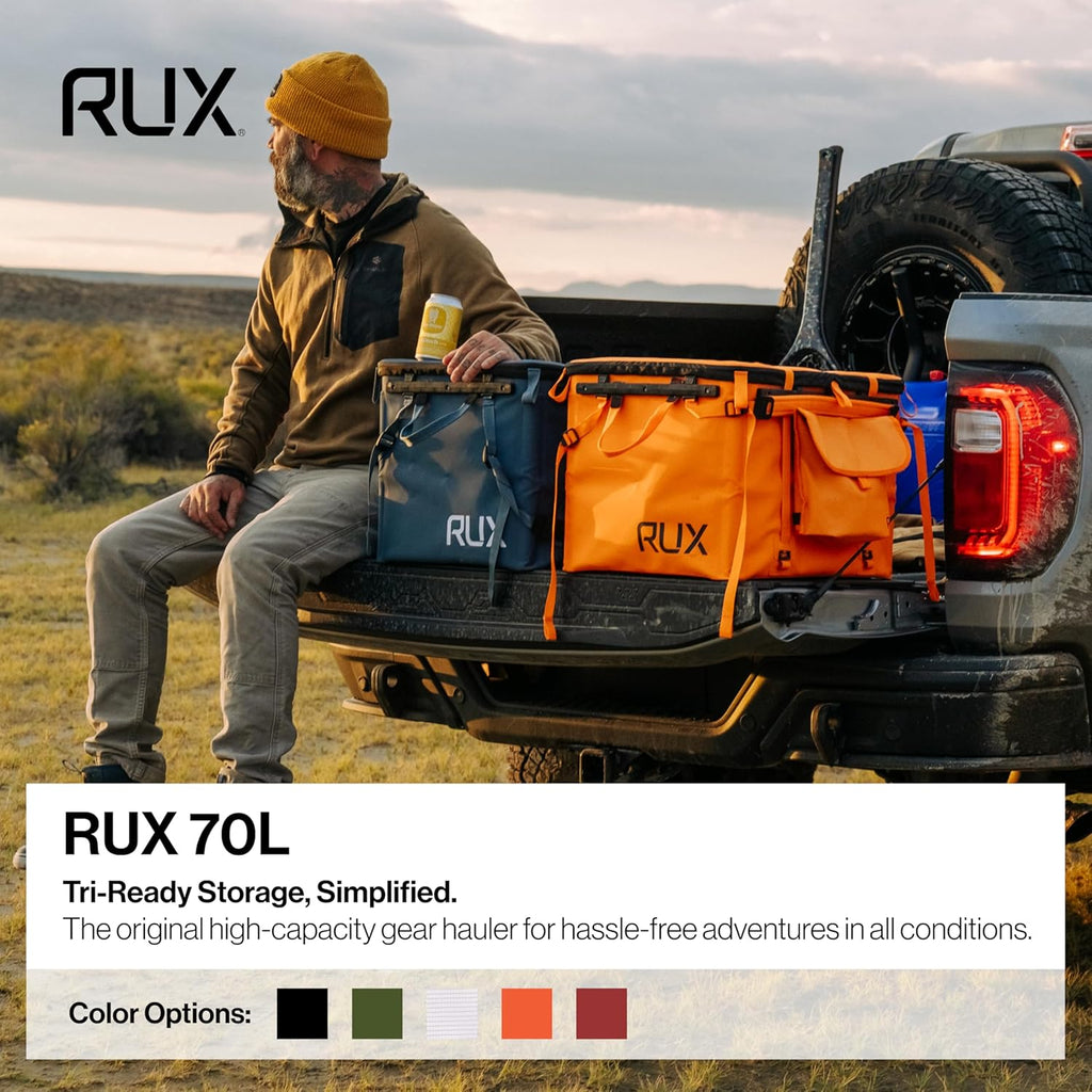 RUX 70L Collapsible Gear Box (Mars Red) - Modular Adventure Storage Solution For Camping Storage, Overlanding, Off-road And Van Life - Weatherproof, Durable and Multifunctional