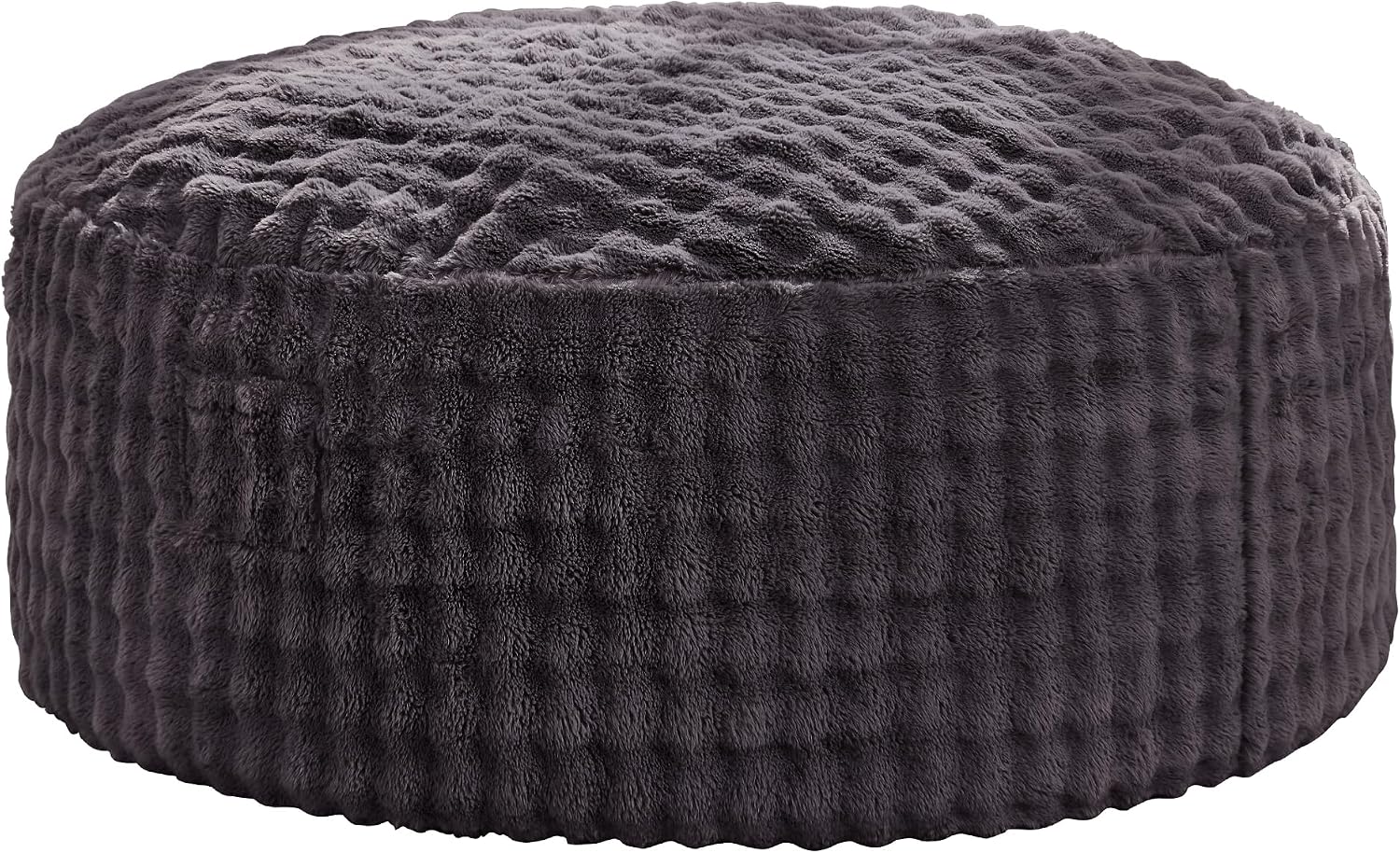 Hobestluk Bean Bag Chairs Beanbag Chair with Filler Adult Bean Bags with Fluffy & Machine Washable Cover, Giant Bean Bag Chairs for Aduts (Dark Grey, 5FT-50' x 50' x 24')