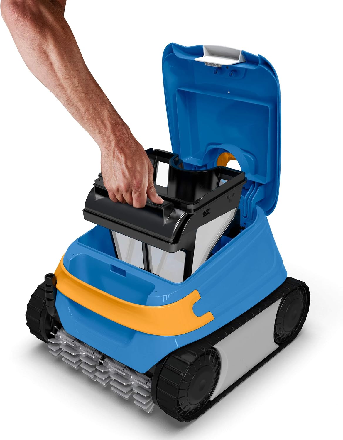 Aqua Products Evo502 Robotic Pool Cleaner, Automatic Vacuum for Inground Pools up to 40ft, 50ft Cable Length, Wall Climbing Vac w/Strong Suction & Easy to Clean Top Loading Filter