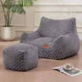 Gaming Chair Comfy Bean Bag Couch Sofa Chair for Bedroom, Modern Faux Fur Reading Bean Bag Chairs for Adults Teens, Living Room Adult Bean Bag Chair with Footrest