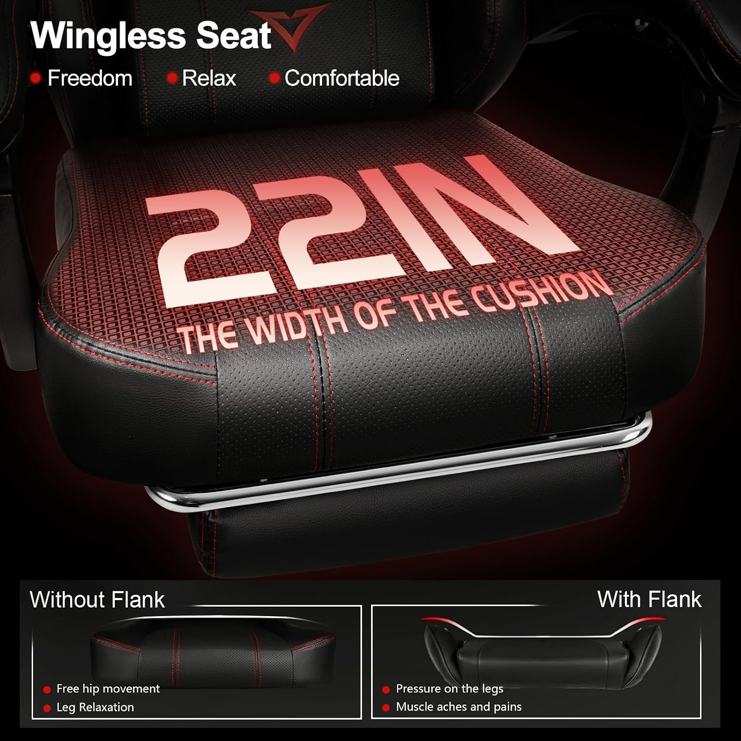 VITESSE Big and Tall Gaming Chair 400lb Weight Capacity with Footrest, Ergonomic Video Game Chair for Adults with Oversized Headrest and Lumbar Pillow, Computer Chair Gaming for Office