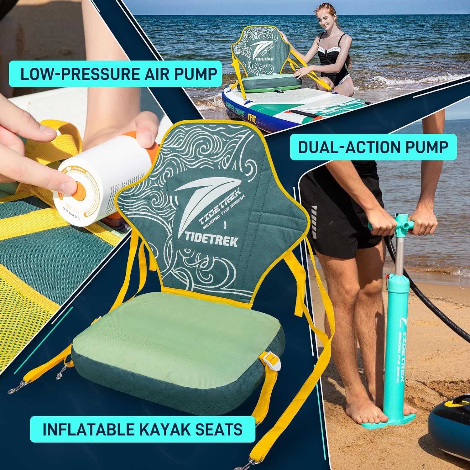 11'6' Inflatable Stand Up Paddle Boards, Premium SUP Accessories, Non-Slip Comfort Deck for Youth & Adults