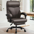 AreShark Office Chair - Ergonomic Comfortable High Back Computer Desk Chair with Foot Rest - Executive Breathable Swivel Rolling Reclining Leather Chair with Lumbar Support for Home Gaming Relaxing
