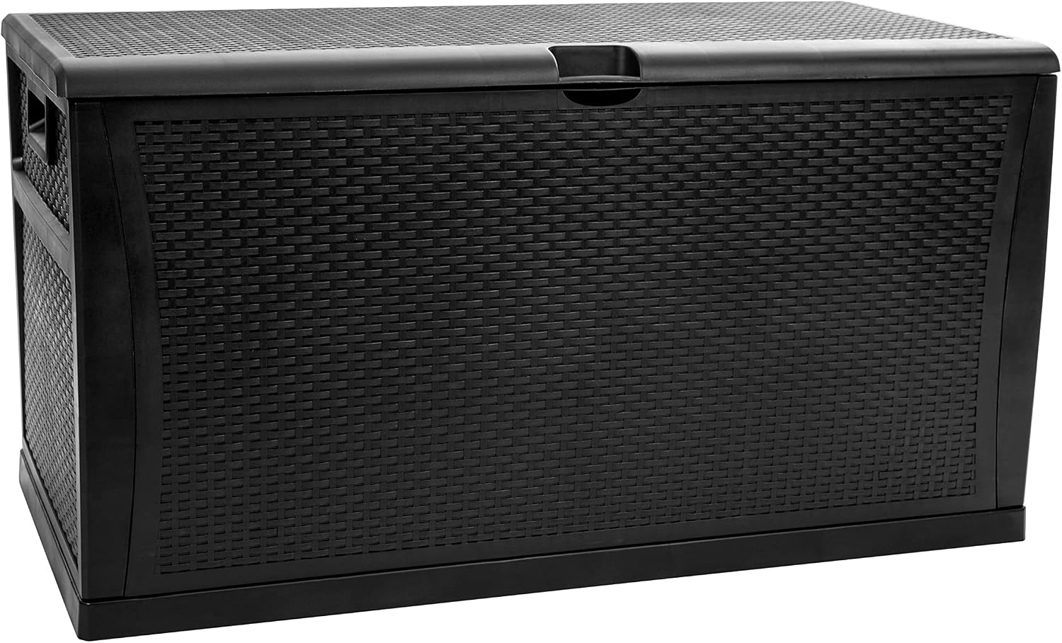 Flash Furniture 120 Gallon Plastic Deck Box - All-Weather Patio Storage and Organization for Throw Pillows, Pool Toys or Garden Tools