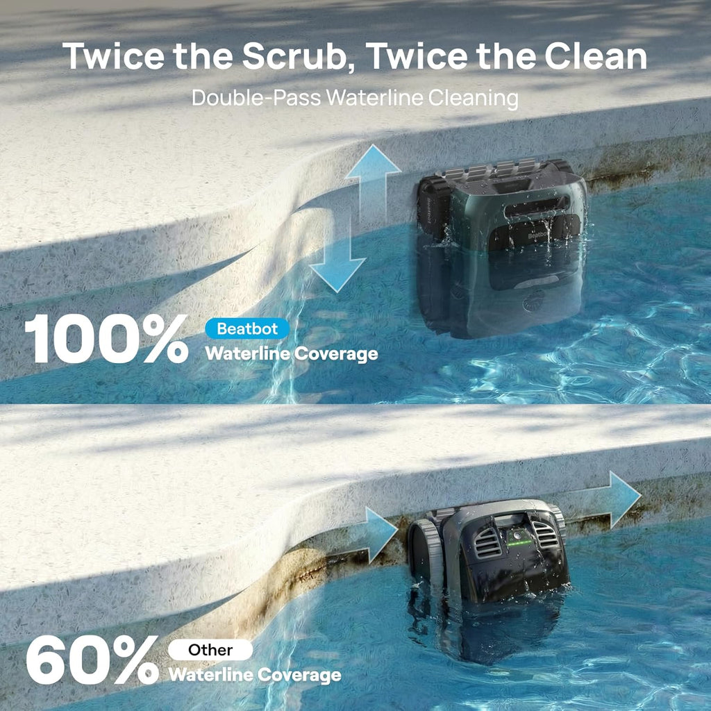 Beatbot AquaSense 2 Pro Cordless Robotic Pool Cleaner, Unmatched 5-in-1 Cleaning, Surface Parking, Skimmer with APP Control, Water Clarification, for Pools up to 3,875 Sq.ft – Pine Green