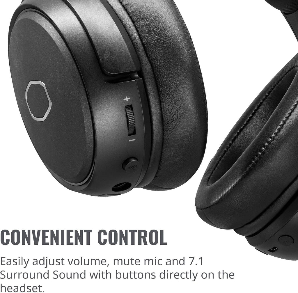 Cooler Master MH670 Gaming Headset with 2.4GHz Wireless, Virtual 7.1 Surround Sound, Durable Aluminum Frame, Detachable Omni-Directional Boom Mic, PC/Console/Mobile Connectivity (MH-670)