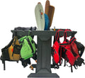 Recycled Poly PFD and Paddle Storage Rack - Freestanding - For Garage, Boat House or Dock - Kayak, SUP and Canoe Accessories – Indoor or Outdoor Storage