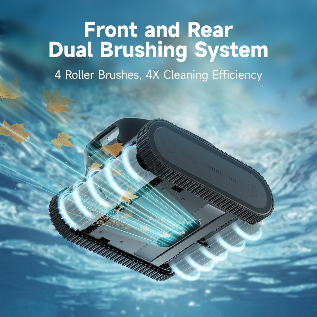 DREAME Robotic Pool Cleaner, 8000 GPH Strong Suction, 180-300 Mins Runtime, Smart Navigation Mapping, Automatic Cleaning for Wall, Waterline, Inground and Above Ground Pools