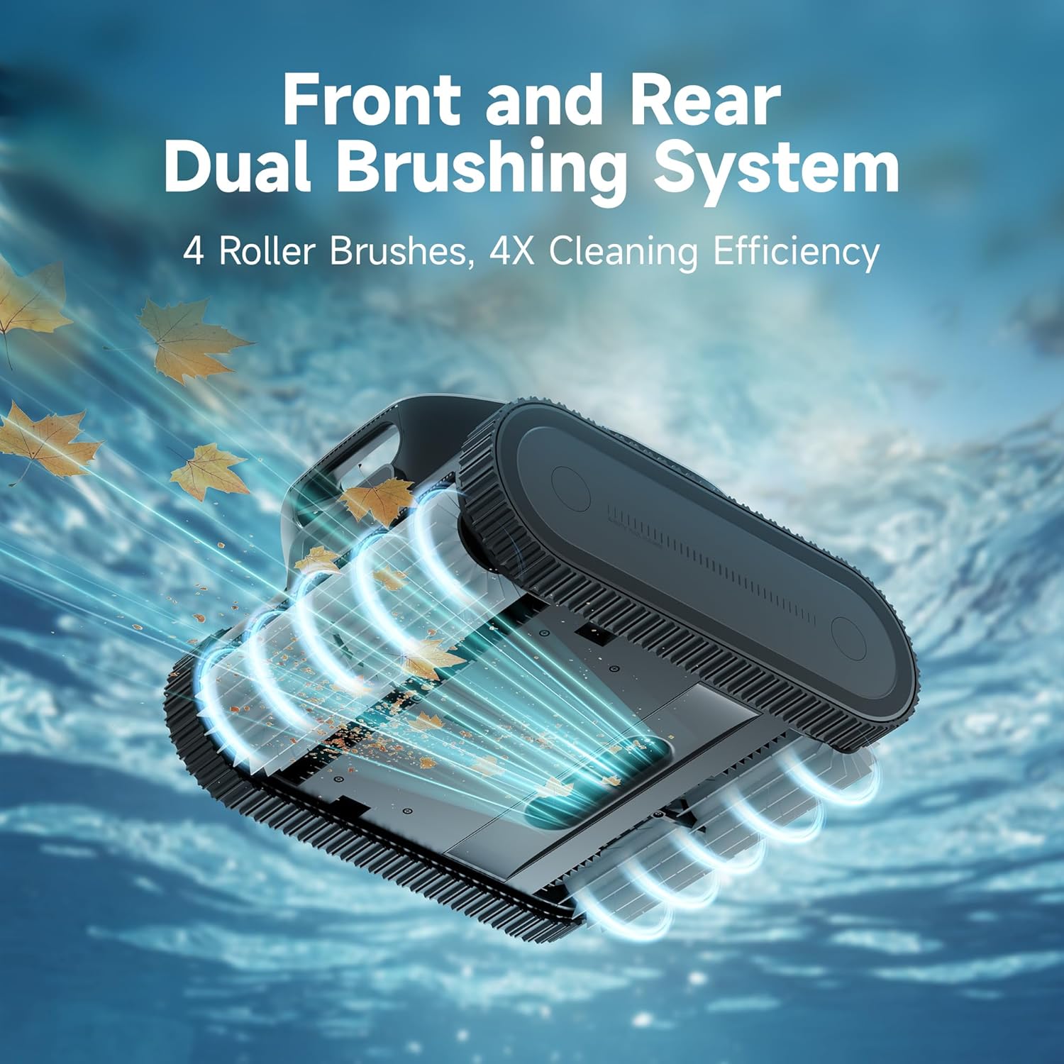 DREAME Robotic Pool Cleaner, 8000 GPH Strong Suction, 180-300 Mins Runtime, Smart Navigation Mapping, Automatic Cleaning for Wall, Waterline, Inground and Above Ground Pools