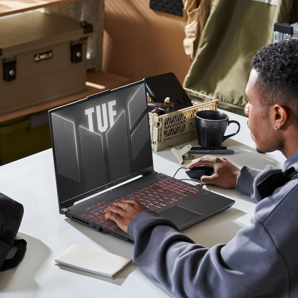 ASUS TUF 16' WUXGA 144Hz Gaming Laptop | AMD Ryzen 7 7445HS 3.2GHz | NVIDIA GeForce RTX 4050 | Backlit | Webcam | 16GB RAM DDR5 | 1024GB SSD | Windows 11 Home | Bundle with USB 3.0 Hub