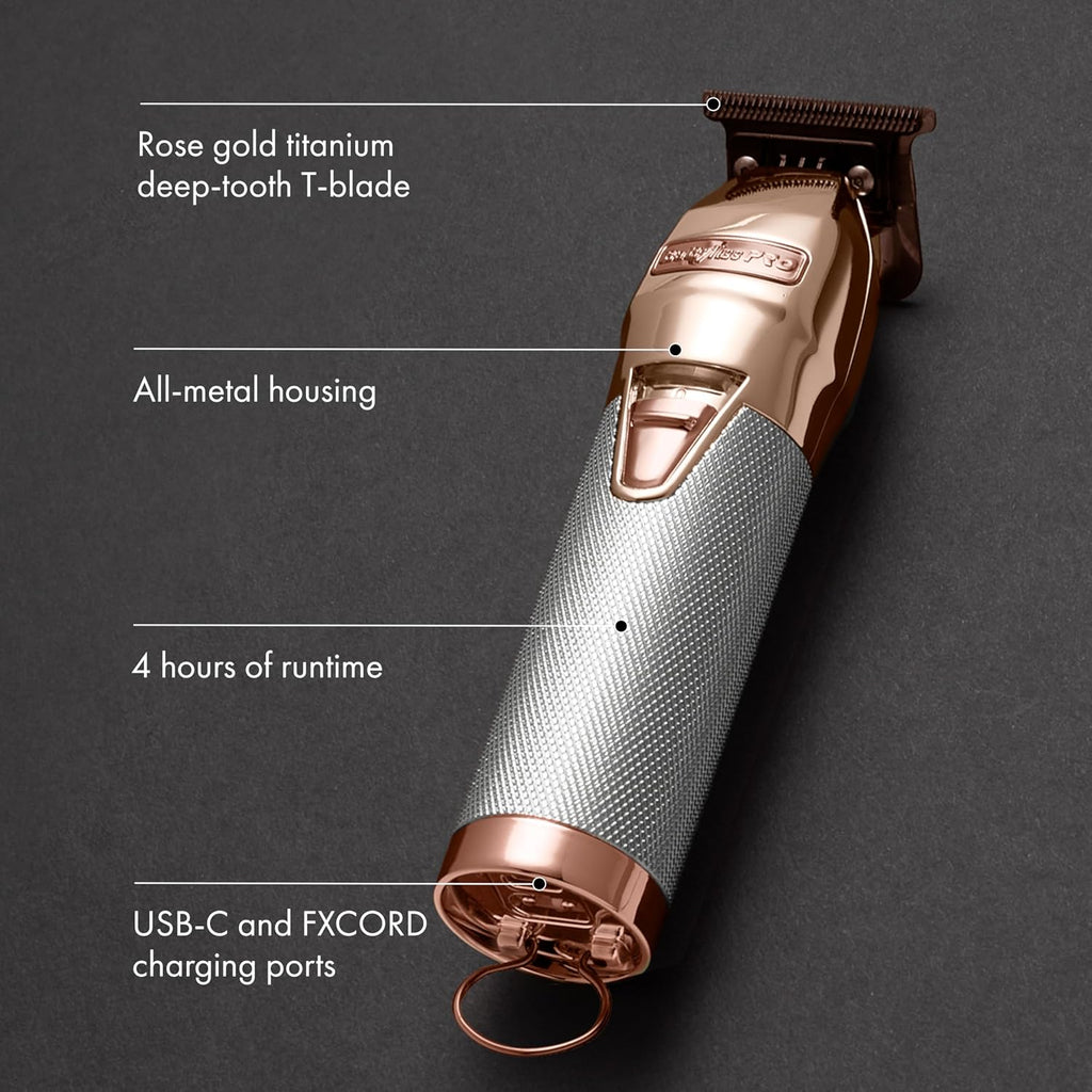 BaBylissPRO FX+ Professional Barber Cord/Cordless Hair Trimmers – Beard Trimmer for Men, Professional Stylist & Barber Clippers, USB-C Cordless Hair Trimmers for Men