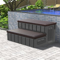 Hot Tub Steps, Outdoor Spa Steps with Storage, Non-Slip & Sturdy Hot Tub Stairs, 36 Inches Long