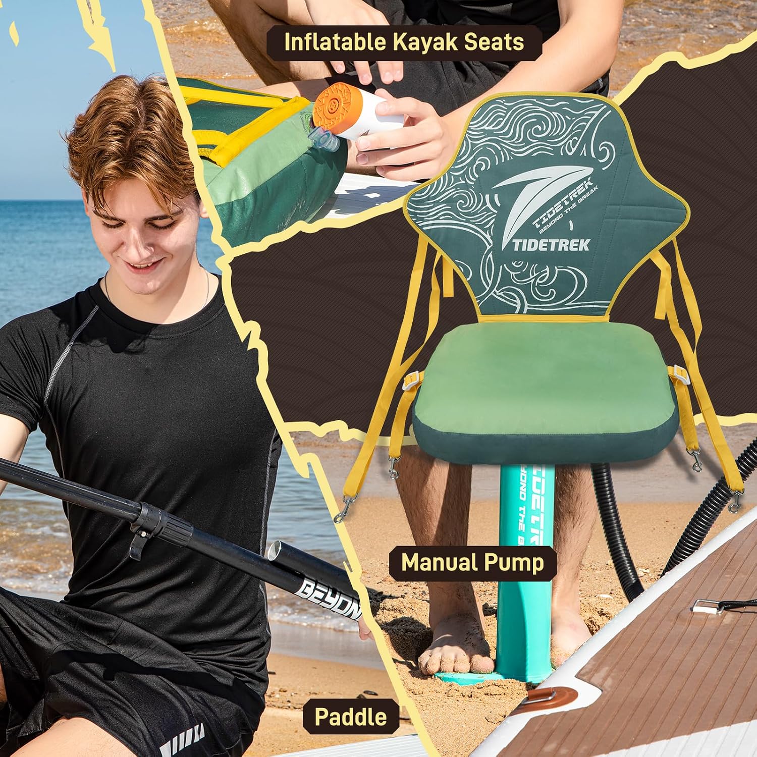 11'6' Inflatable Stand Up Paddle Boards, Premium SUP Accessories, Non-Slip Comfort Deck for Youth & Adults