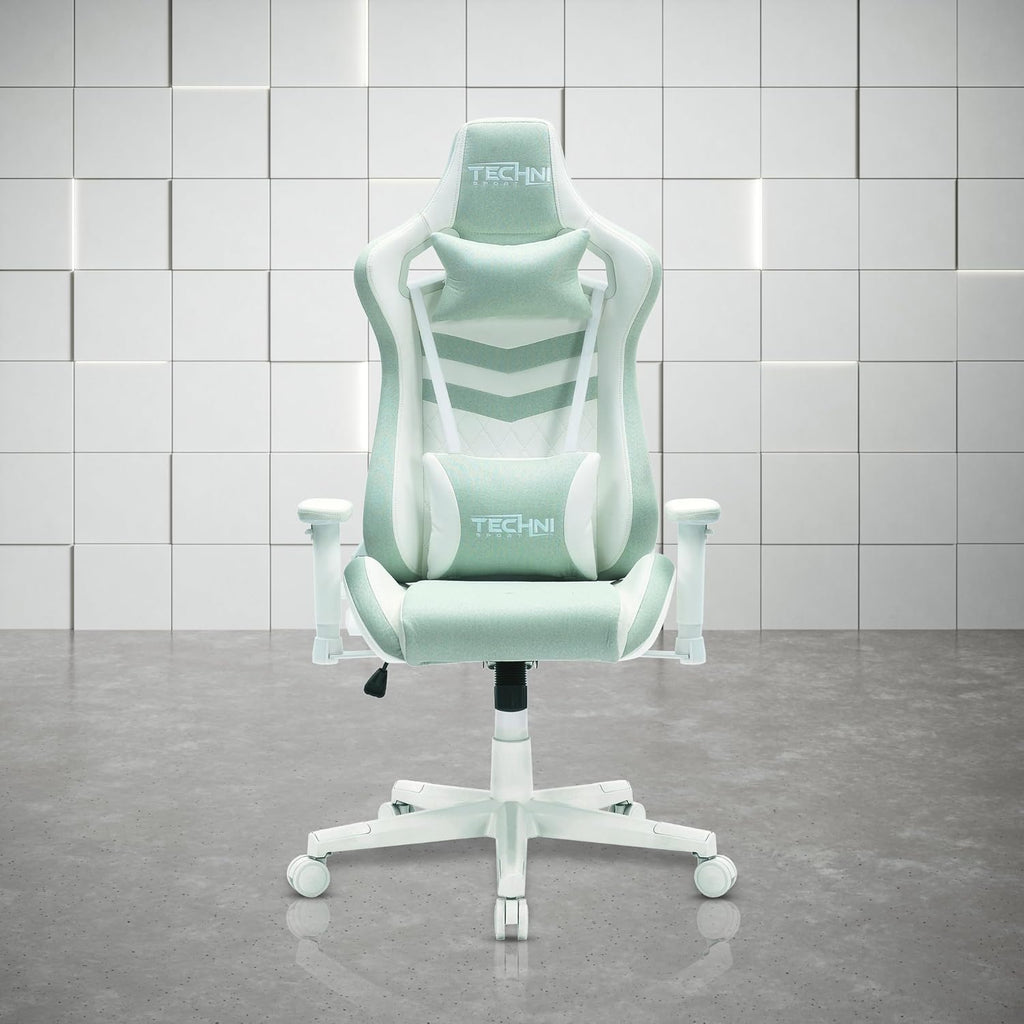 Techni Sport Green Pastel Multi-Layered Fabric Gaming Chair