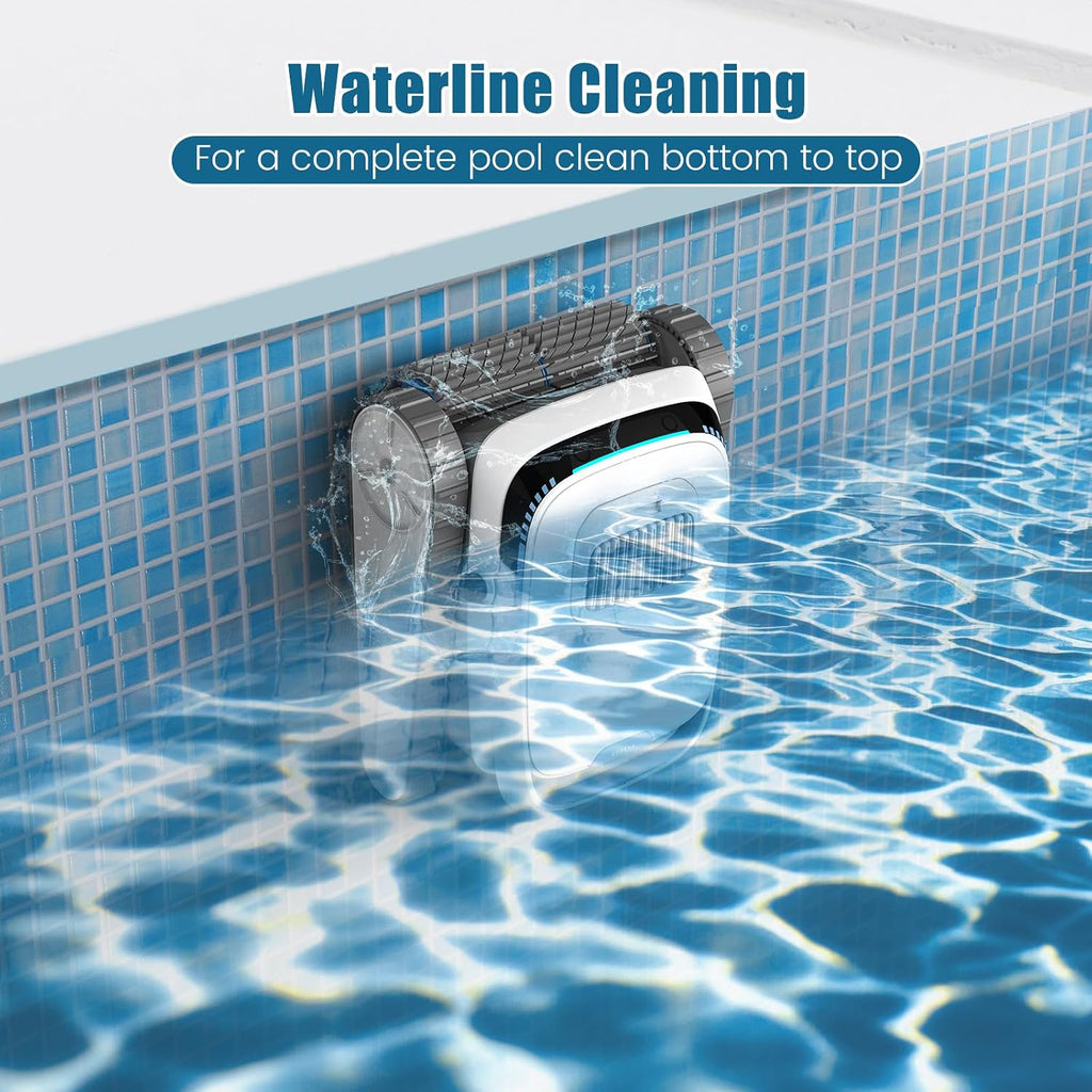 Pool Vacuum for Inground Pools and Above Ground Pools, Wall Climbing Pool Cleaner Robot, 45000 Pa Power, Smart Navigation, Ideal Pool Vacuum Robot for Wall, Waterline, Floor.